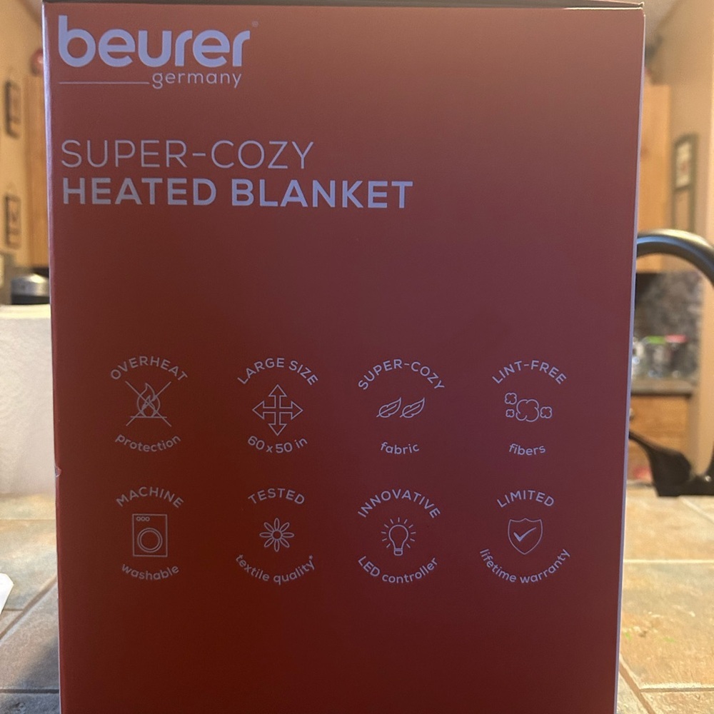 Beurer Heated Blanket Soft Beige NWOT - Picture 3 of 4